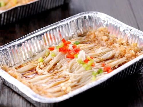 宝清锡纸烤金针菇